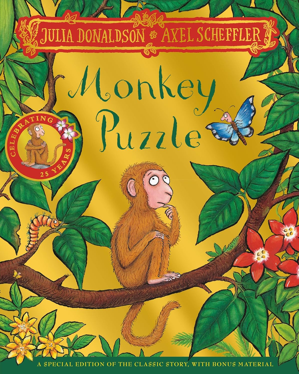 Monkey Puzzle 25th Anniversary Edition : with a shiny gold foil cover by Julia Donaldson