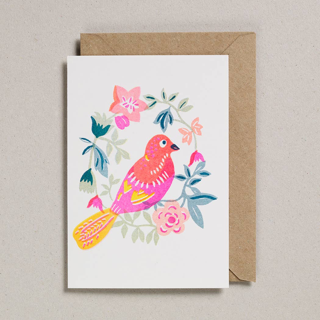 Riso Papercut Cards - Tropical Bird