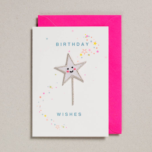 Patch Cards - Birthday Wishes Star Wand