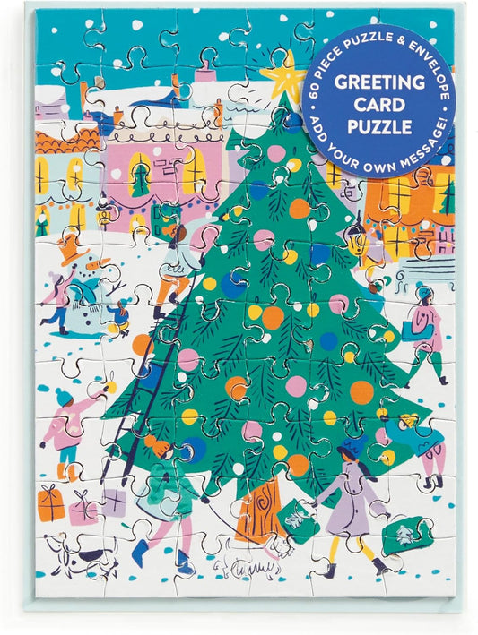 Merry & Bright Greeting Card Puzzle by Galison