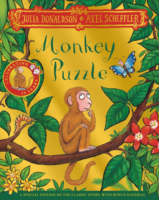 Monkey Puzzle 25th Anniversary Edition : with a shiny gold foil cover by Julia Donaldson