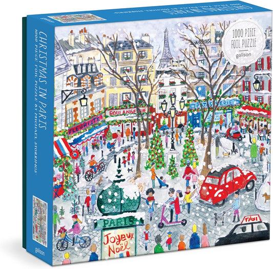 Michael Storrings Christmas in Paris 1000 Piece Foil Puzzle by Galison